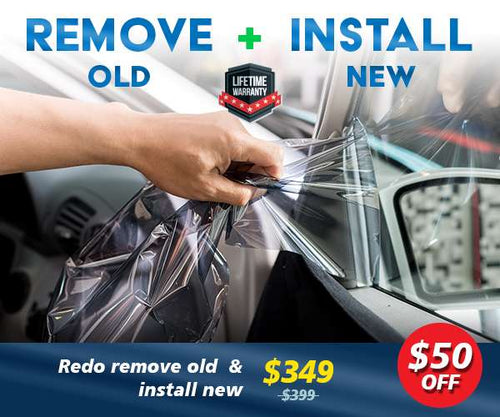 Redo Removal Old Tint & Install New
